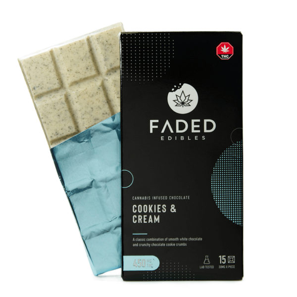 Faded Cannabis Co Cookie & Cream Bar