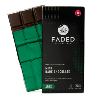 Faded Cannabis Co Mint Dark Chocolate Bar